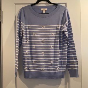 Embellished Blue Sweater